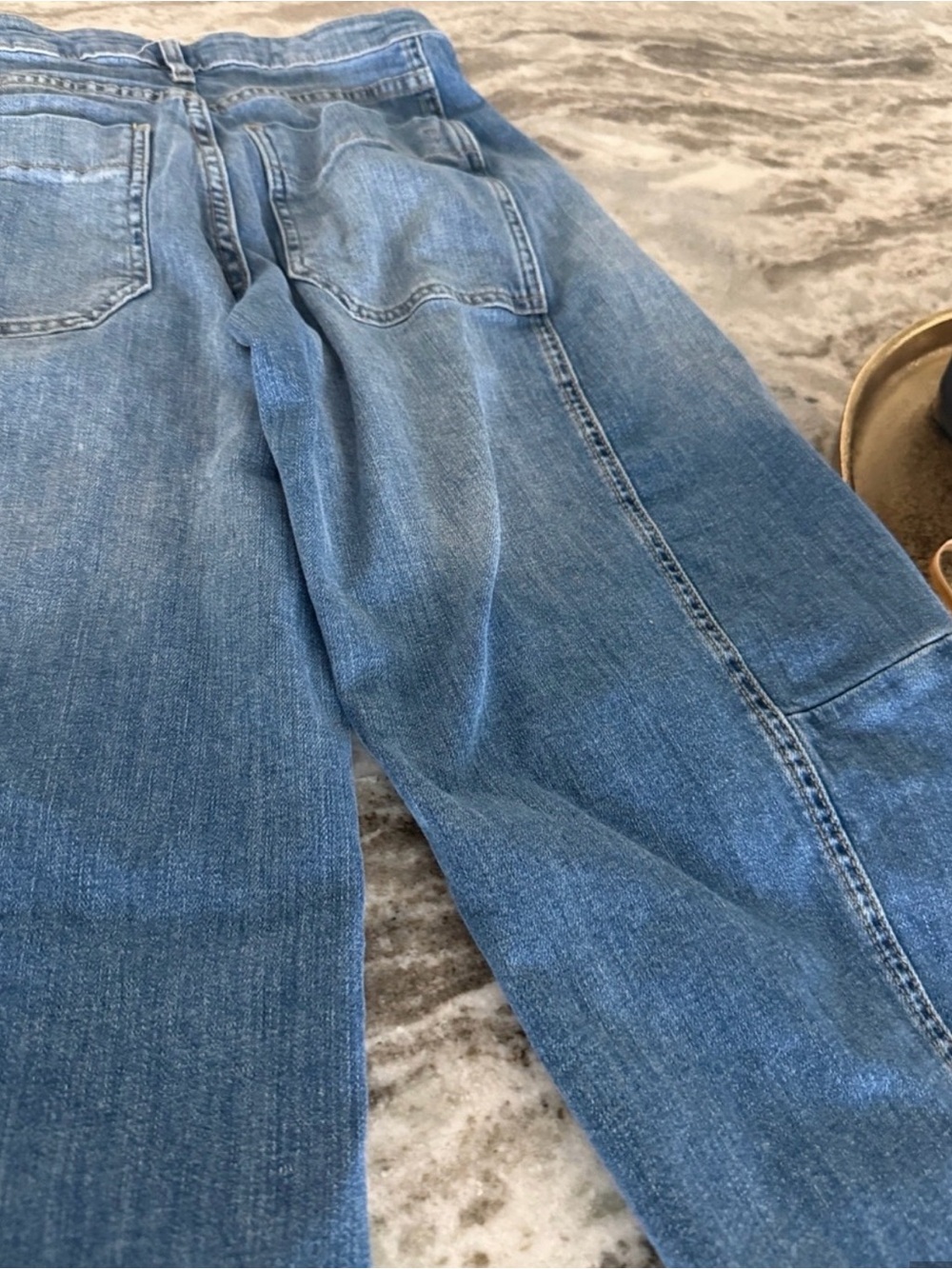 Pilcro Light Blue Wide-Leg Cropped Jeans - Picture 5 of 6